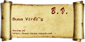 Busa Virág névjegykártya